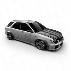 Rozšírenia predných blatníkov pre Subaru Impreza „Bugeye“ (verzia wide-body)