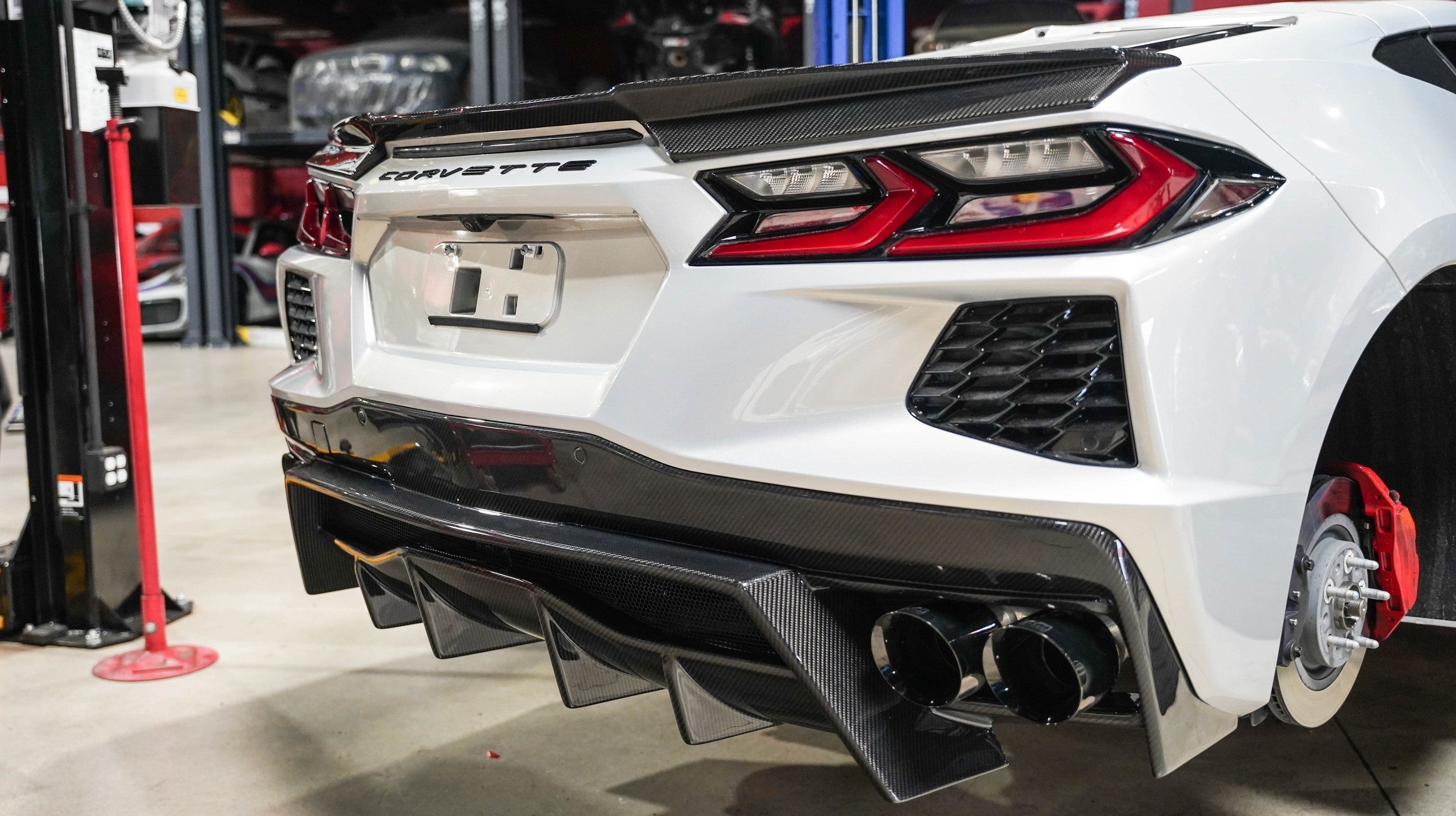 Carbon Fiber Spoiler Delete Panel Chevrolet Corvette C8 (2020+)