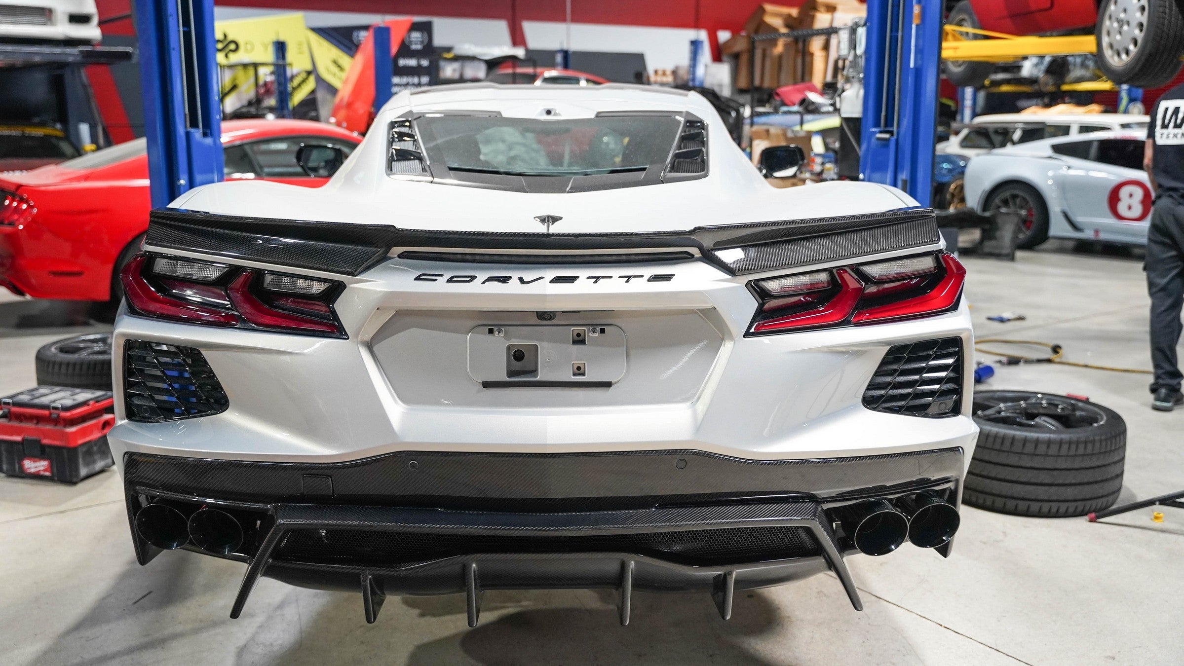 Carbon Fiber Spoiler Delete Panel Chevrolet Corvette C8 (2020+)