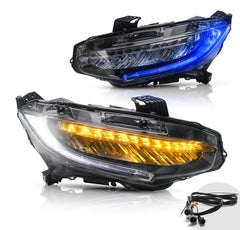 Tuning front LED lights Honda Civic (2016–2021)