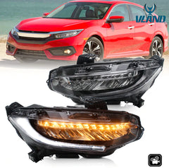 Tuning front LED lights Honda Civic (2016–2021)