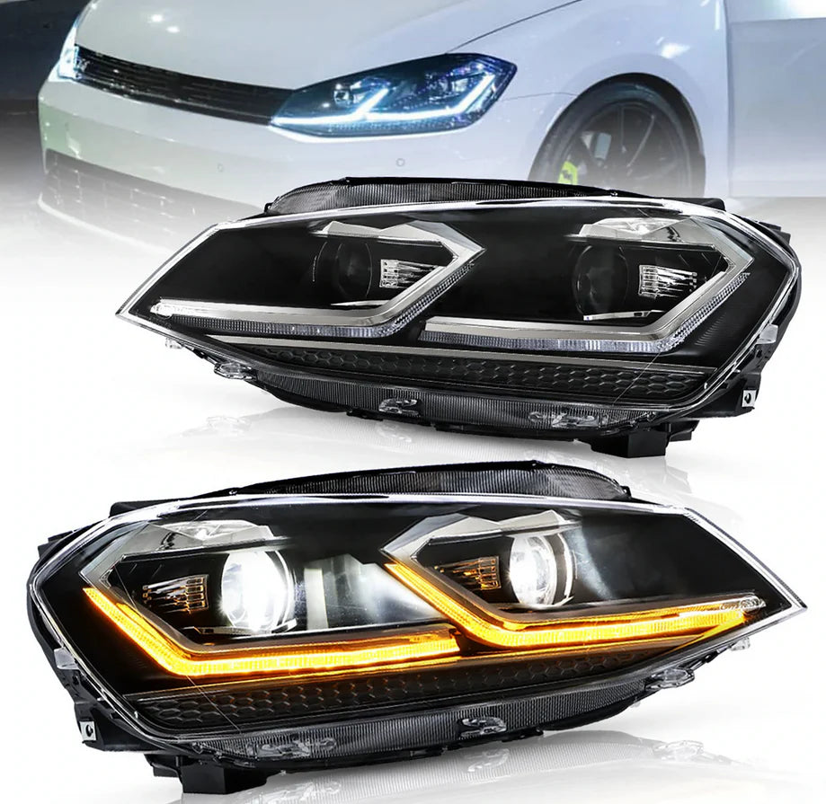 Tuning predné LED projektorové svetlá VW Golf MK7 (2012–2017)