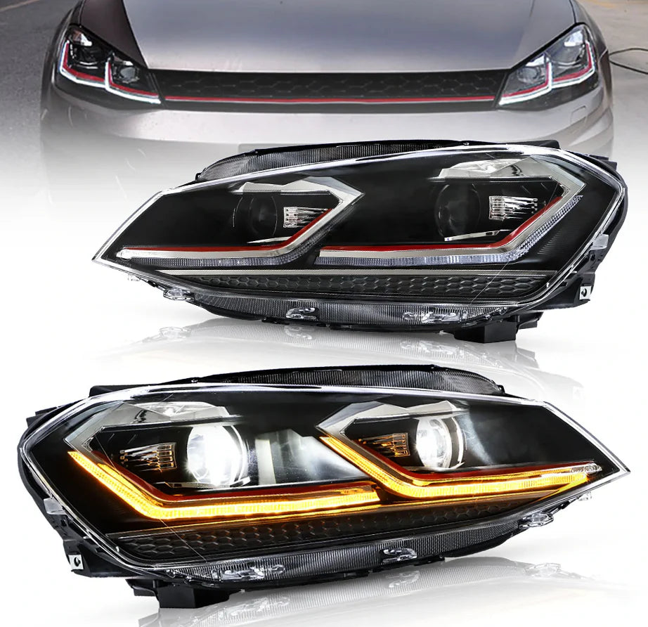 Tuning predné LED projektorové svetlá VW Golf MK7 (2012–2017)