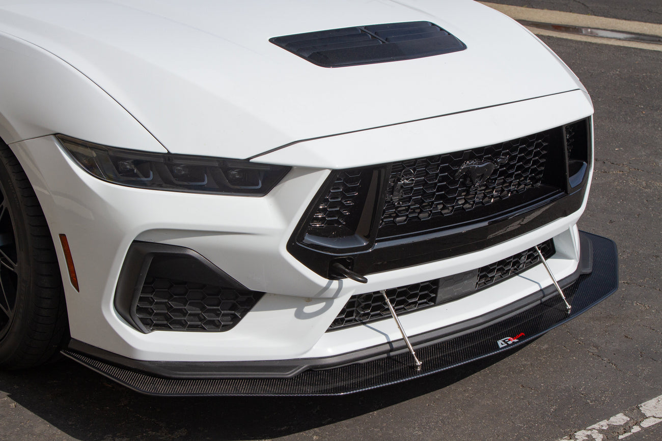 APR Carbon Fiber Front Splitter for Ford Mustang Performance Package - including support rods