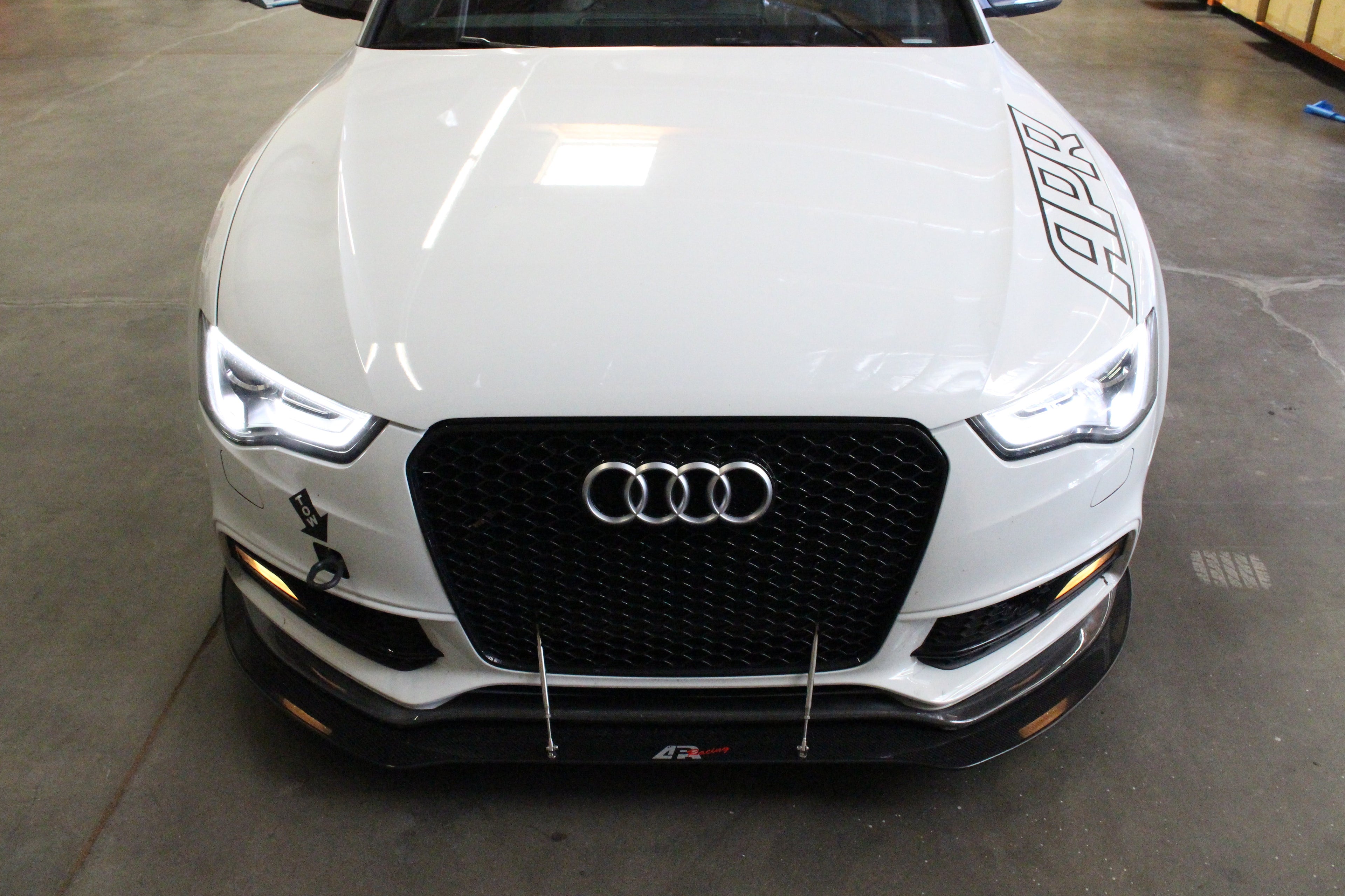 APR Carbon Fiber Front Wind Splitter for Audi S5 (Factory Bumper) - Including Support Rods