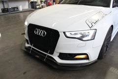 APR Carbon Fiber Front Wind Splitter for Audi S5 (Factory Bumper) - Including Support Rods