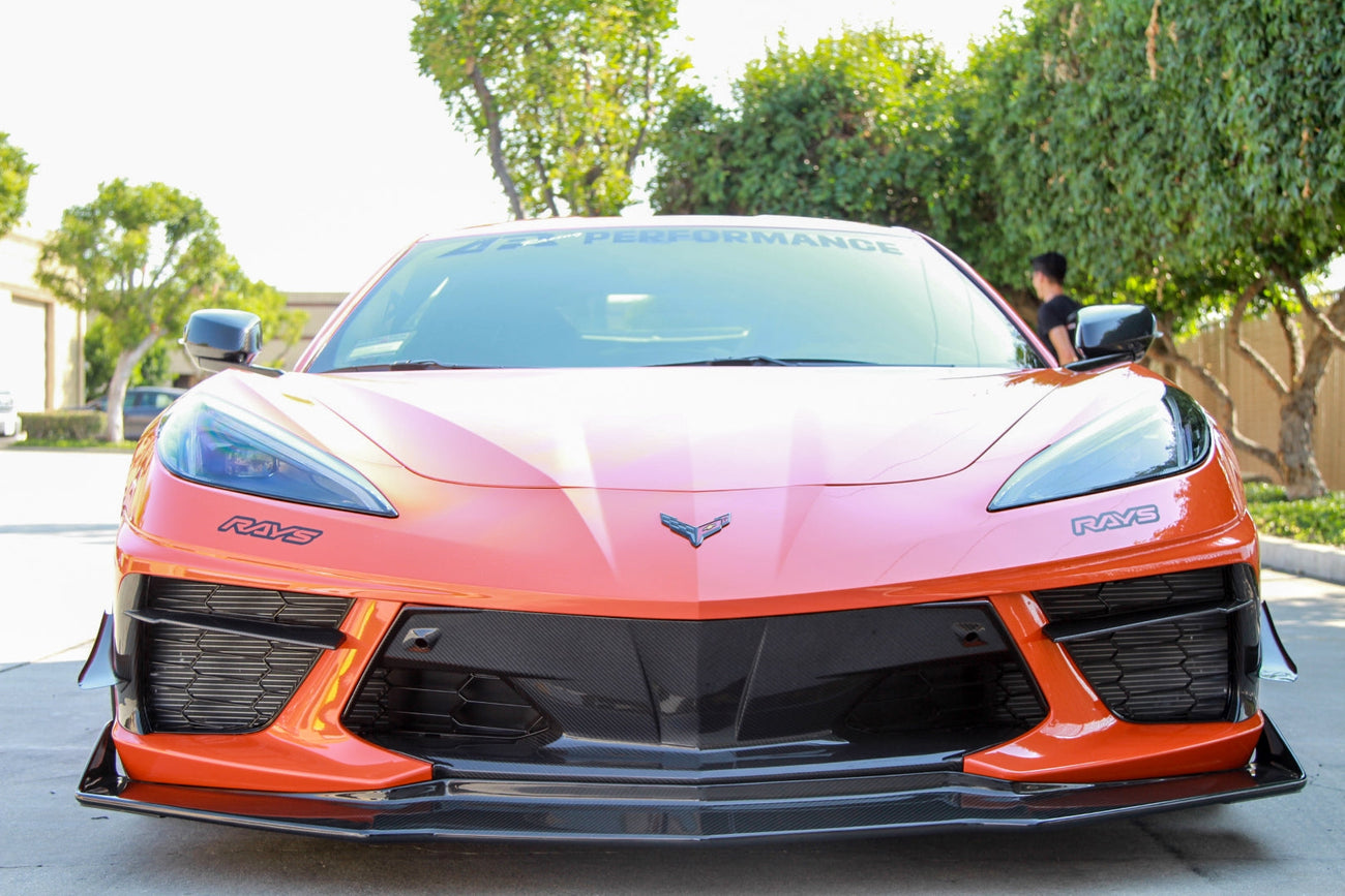 2020+ C8 Corvette Carbon Fiber Front Bumper Center Trim