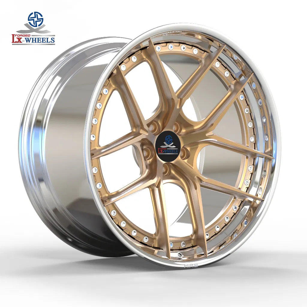 Kované dvojdielne disky Polish Barrel Matte Bronze 21” 5x112 pre Mercedes-Benz GT50