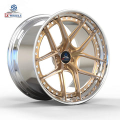 Kované dvojdielne disky Polish Barrel Matte Bronze 21” 5x112 pre Mercedes-Benz GT50