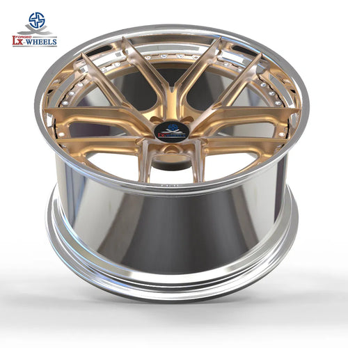 Kované dvojdielne disky Polish Barrel Matte Bronze 21” 5x112 pre Mercedes-Benz GT50