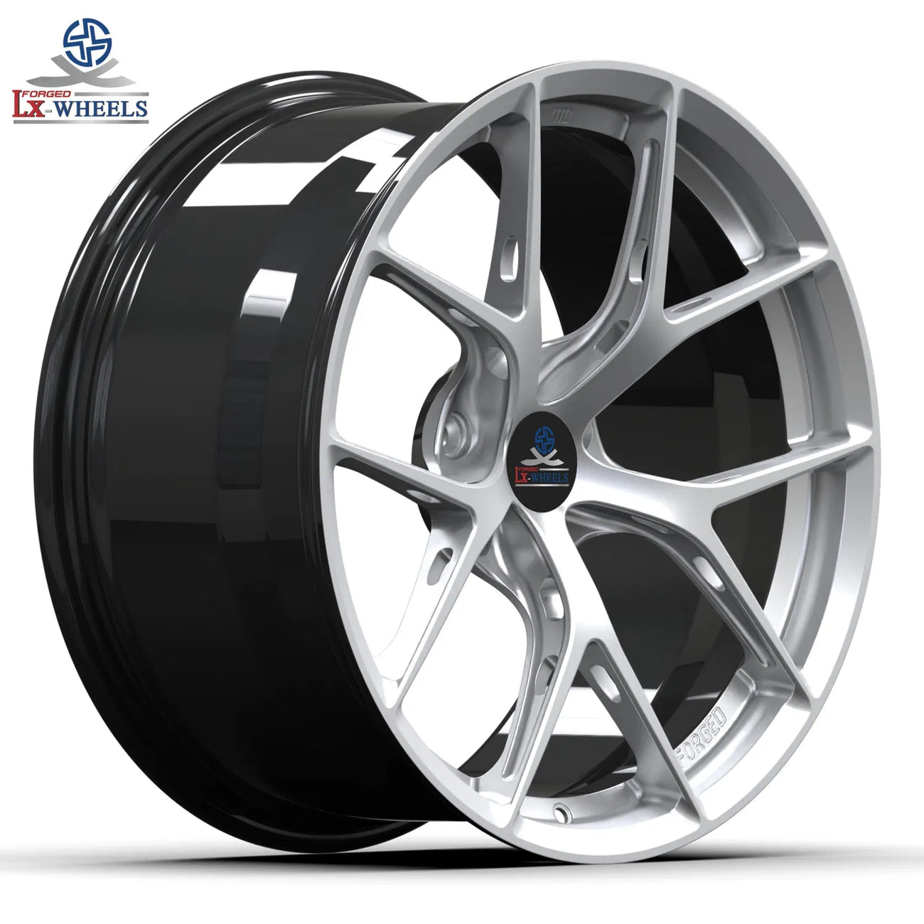 Kované disky Gloss Silver Black Barrel 19” 5x112