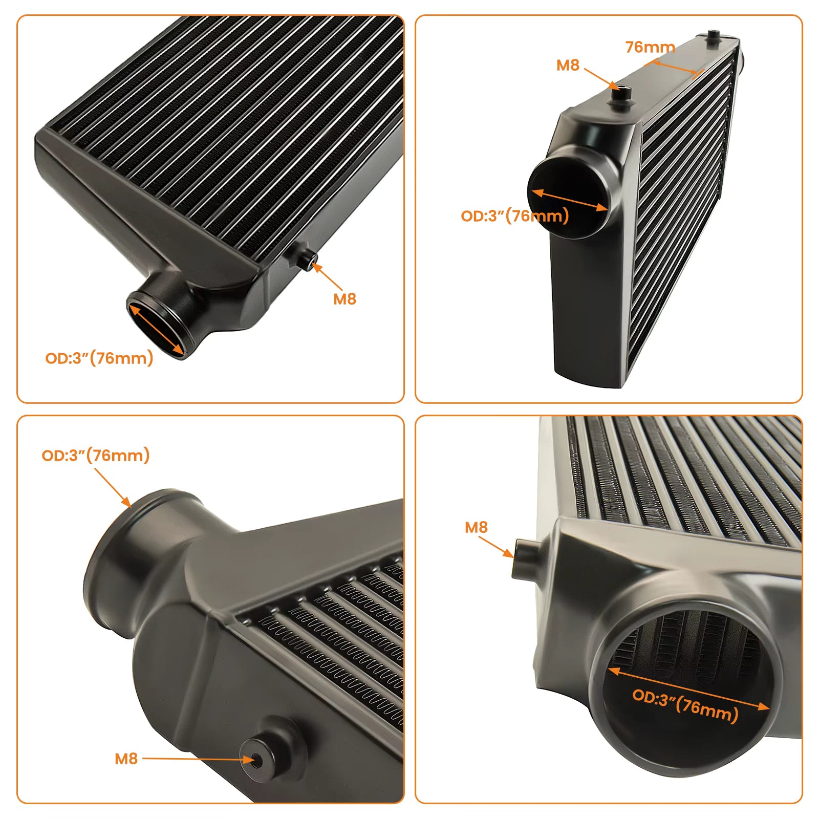 REM Performance Entry Series – 600x300x76 Front Mount Intercooler Kit 3" Universal