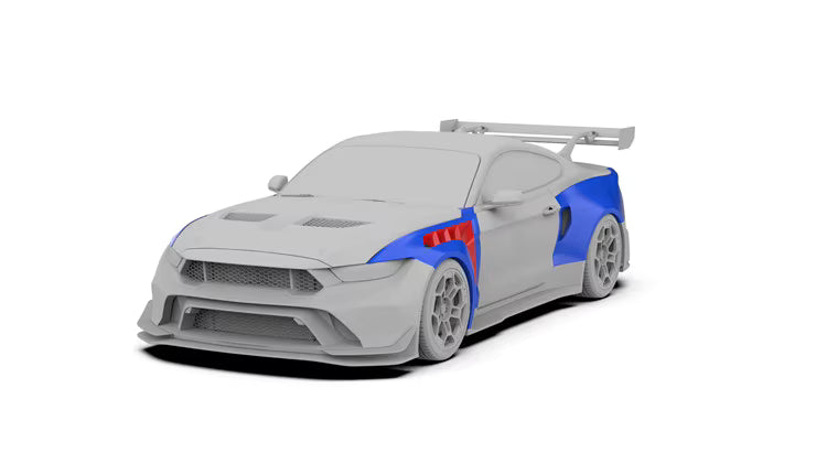 Widebody Kit Ford Mustang 2024+ | Kompletný Bodykit + GTD Wing