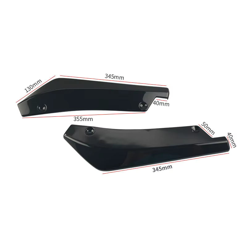 Zadné nárazníkové lip splittery – Carbon Look / Black