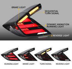 Tuning rear LED lights Honda Civic 10th Gen (2016–2021) sequential