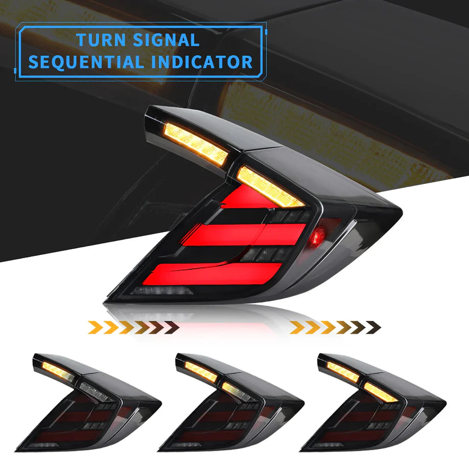 Tuning zadné LED svetlá Honda Civic 10th Gen (2016–2021) sekvenčné