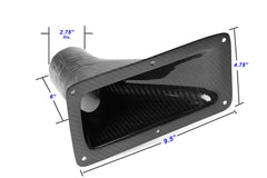 Karbonový nasávací otvor APR 9.25" x 4.75" s prírubou – air inlet (universal)