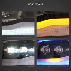 Front LED Matrix projector headlights Dodge Ram 1500 / 2500 / 3500 (2009–2018)