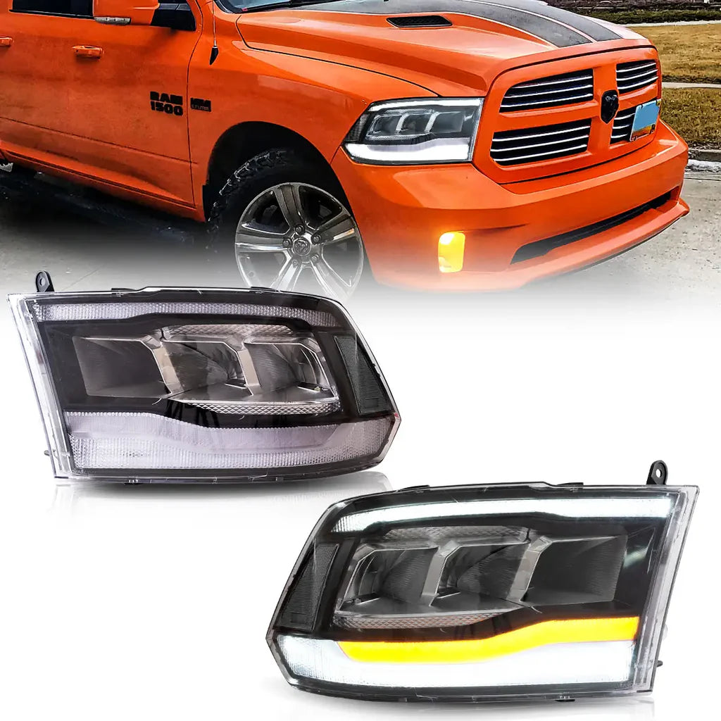 Predné LED svetlá Dodge Ram 1500 / 2500 / 3500 (2009–2018) – Reflection