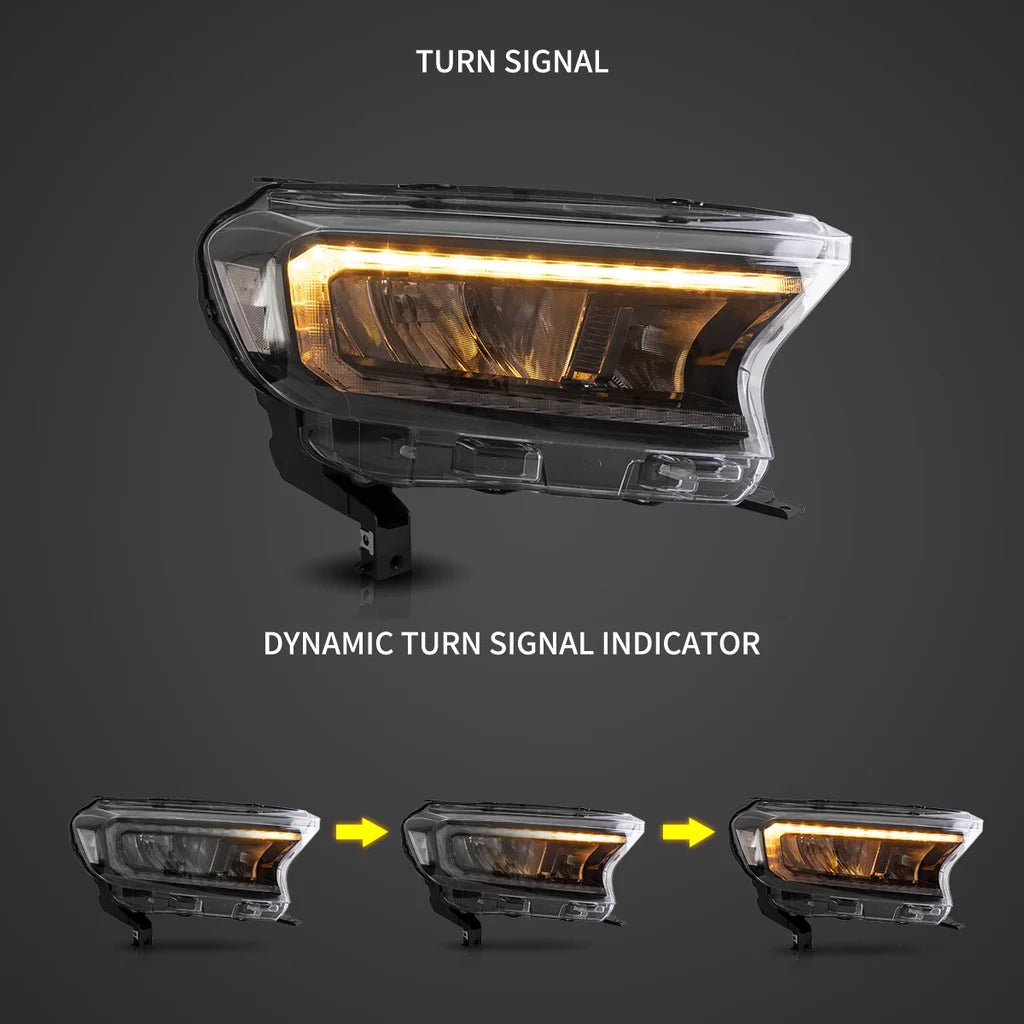 Predné LED svetlá Ford Ranger (2015–2021) – Reflection Bowl
