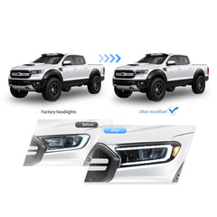 Ford Ranger (2015–2021) LED Headlights – Reflection Bowl