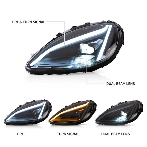 Chevrolet Corvette C6 2005–2013 C8 Style Front LED Headlights
