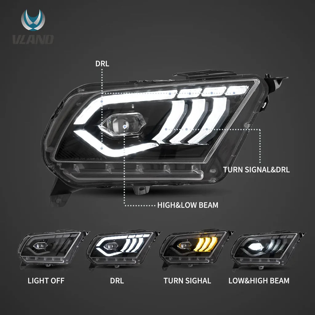 Predné LED projektorové svetlá Ford Mustang (2010–2014)