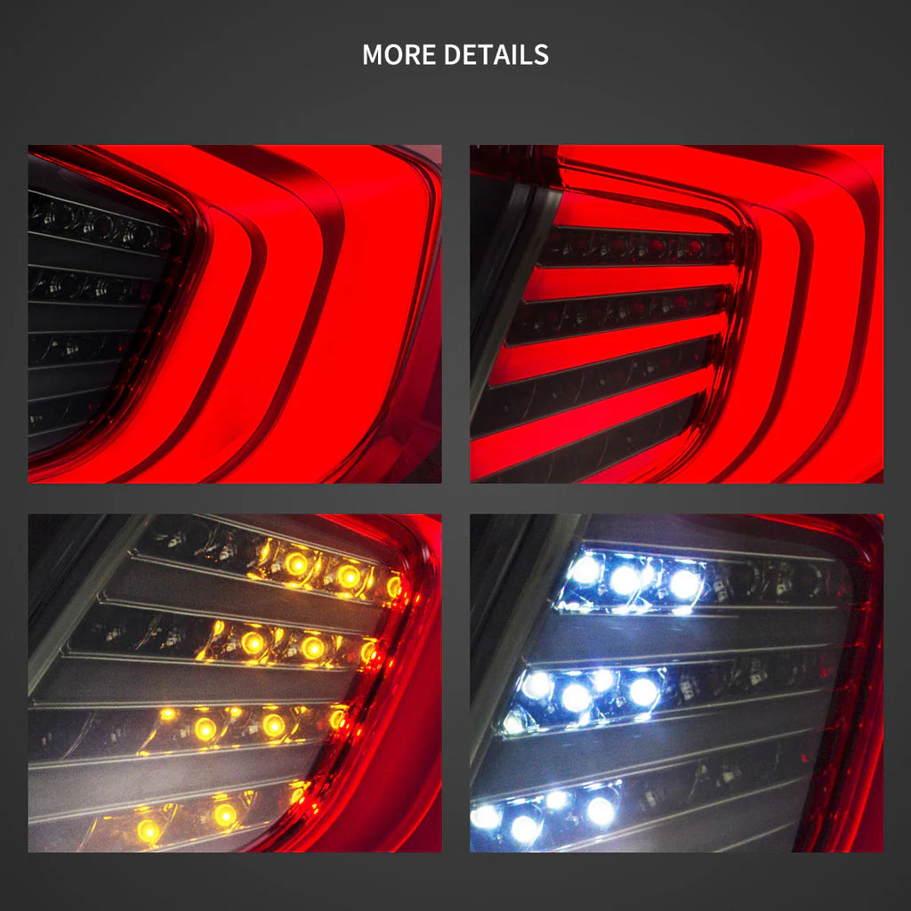 Tuning zadné LED svetlá Honda Civic Sedan 10th Gen (2016–2021) sekvenčné