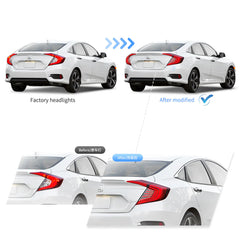 Tuning zadné LED svetlá Honda Civic Sedan 10th Gen (2016–2021) sekvenčné