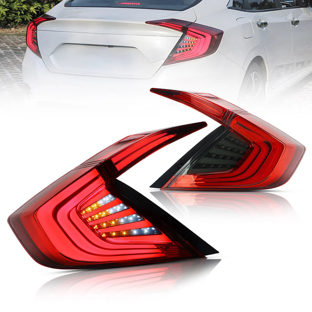 Tuning zadné LED svetlá Honda Civic Sedan 10th Gen (2016–2021) sekvenčné
