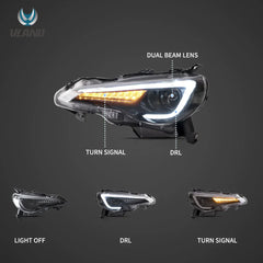Tuning front LED projector headlights Toyota GT86 / Subaru BRZ / Scion FR-S (2012–2021)