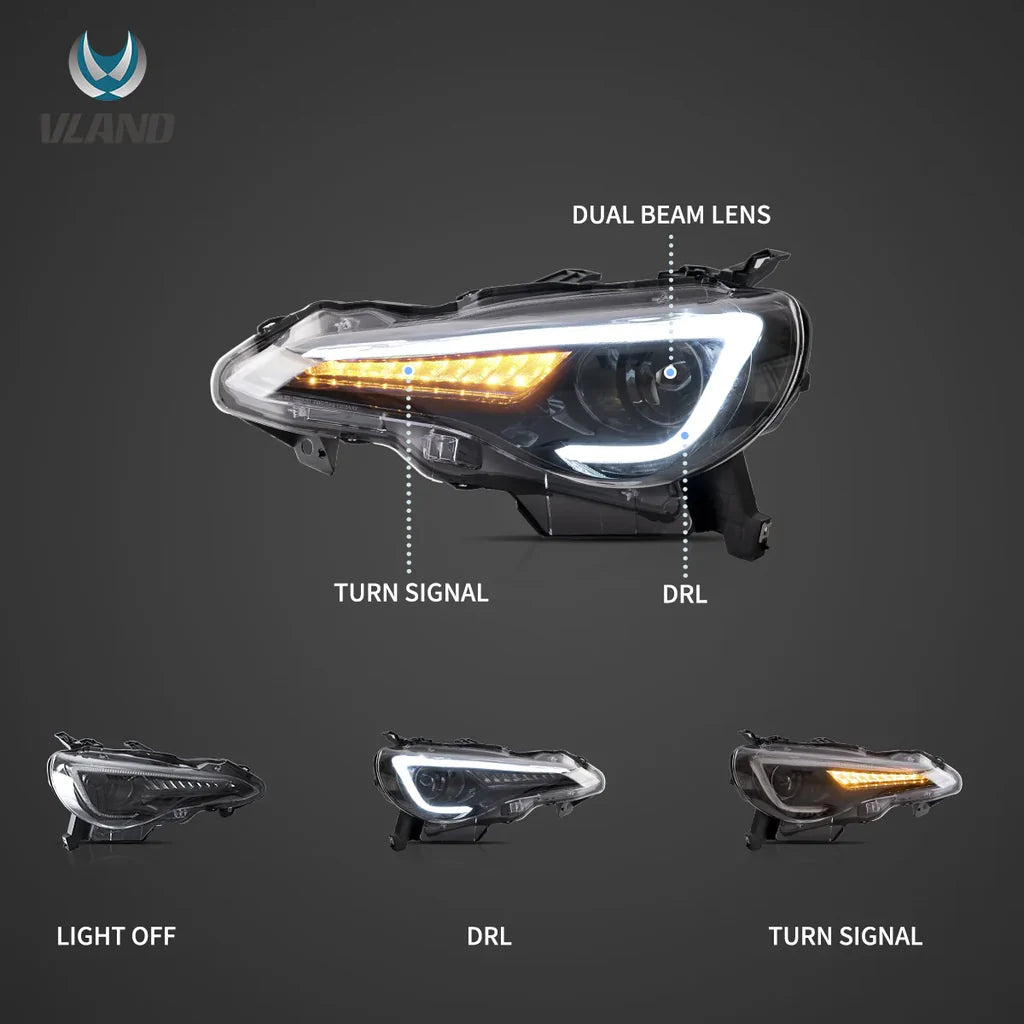 Tuning predné LED projektorové svetlá Toyota GT86 / Subaru BRZ / Scion FR-S (2012–2021)