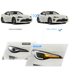 Tuning front LED projector headlights Toyota GT86 / Subaru BRZ / Scion FR-S (2012–2021)