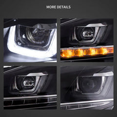 Tuning Front Projector Headlights VW Golf 6 (2008–2014) Demon Eyes