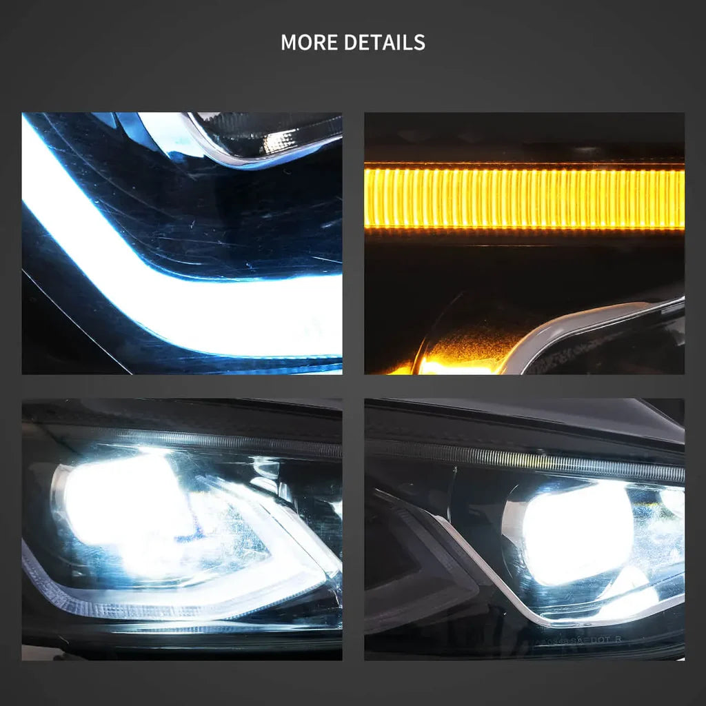 Tuning predné LED svetlá VW Golf MK7 (2013–2017) MK8 štýl