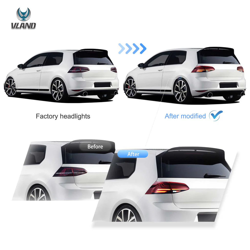 Tuning zadné LED svetlá VW Golf MK7 (2013–2016) Laser Style