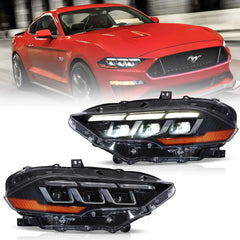 Ford Mustang S550 (2018–2023) LED Headlights – S650 Style