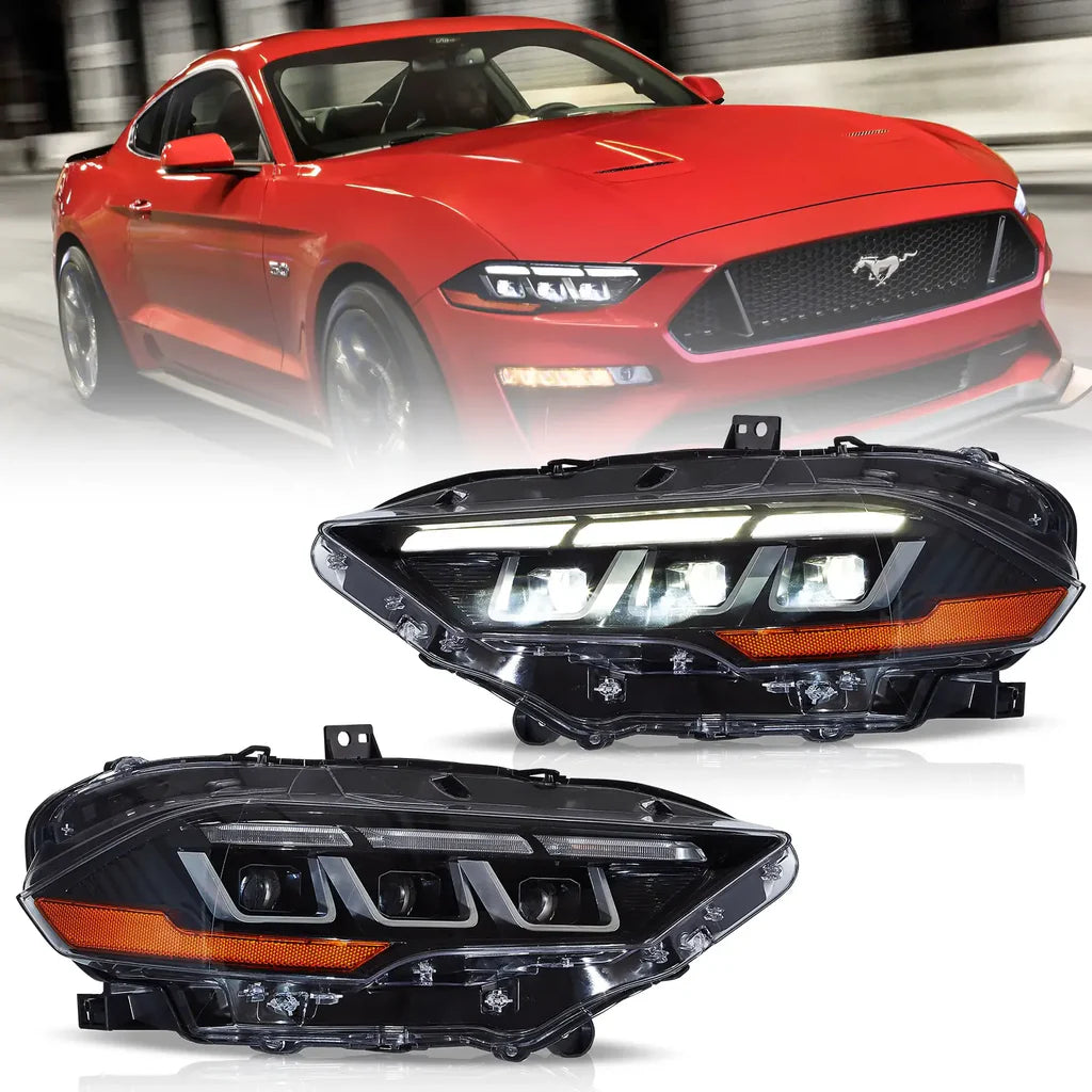 Predné LED svetlá Ford Mustang S550 (2018–2023) – S650 štýl