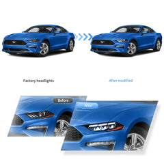 Ford Mustang S550 (2018–2023) LED Headlights – S650 Style