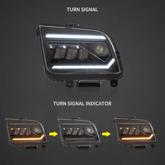 Ford Mustang S197 (2005–2009) Front LED Projector Headlights