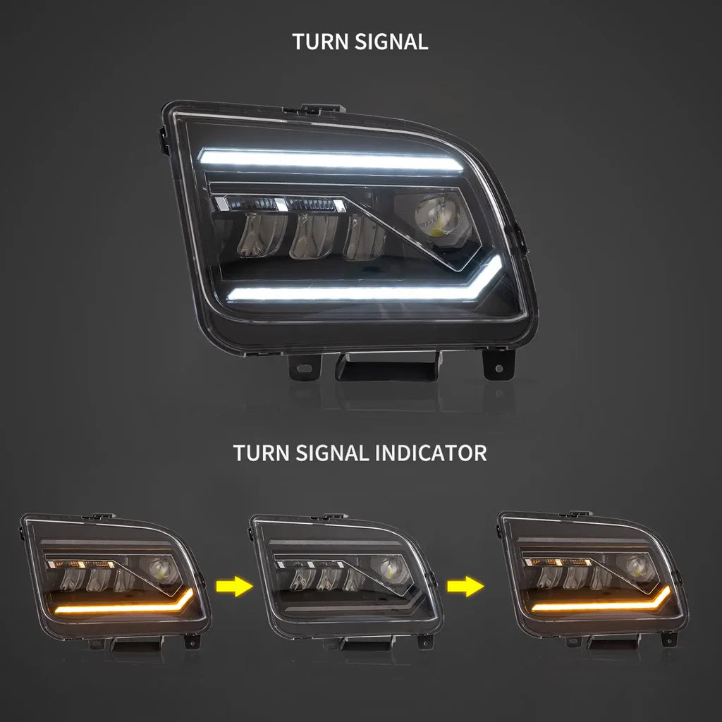 Predné LED projektorové svetlá Ford Mustang S197 (2005–2009)