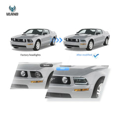 Ford Mustang S197 (2005–2009) Front LED Projector Headlights