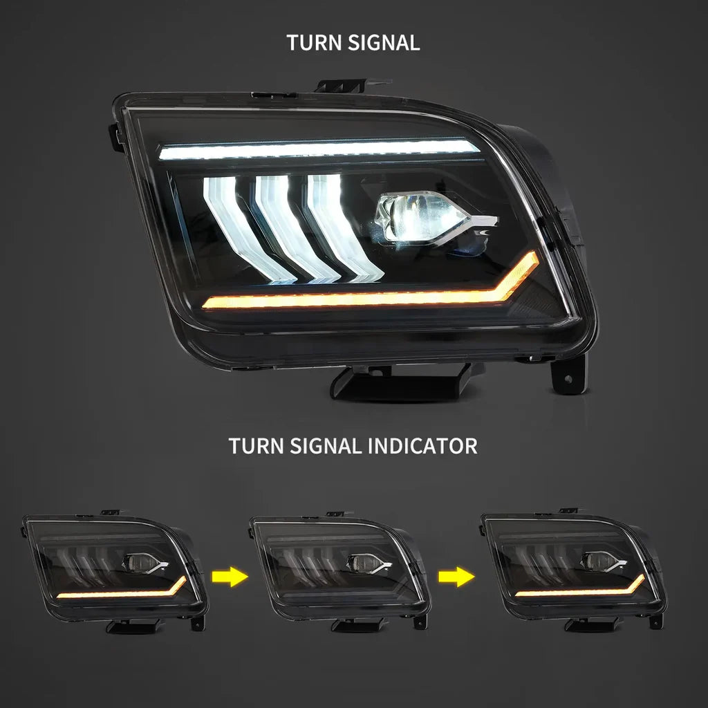 Predné LED projektorové svetlá Ford Mustang S197 (2005–2009)