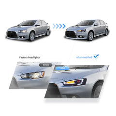 Tuning predné projektorové svetlá Mitsubishi Lancer / Evo X (2008–2017)