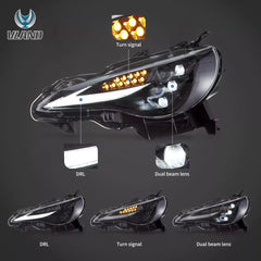Tuning Front LED Projector Headlights Toyota GT86 / Subaru BRZ / Scion FR-S (2012–2021) Triple Projector