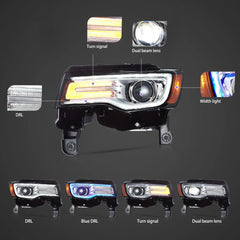 Tuning Front LED Headlights Jeep Grand Cherokee WK2 (2014–2022) Full LED