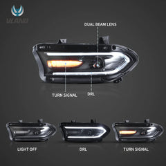 Dodge Charger (2015–2023) Projector Headlights – OEM Style
