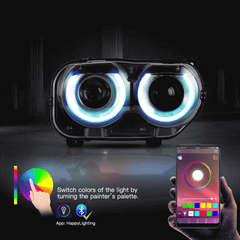 Dodge Challenger Projector Headlights (2015–2024) – RGB DRL
