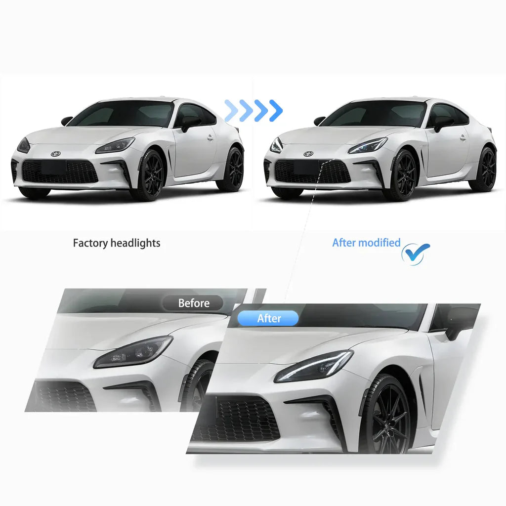 Tuning predné LED projektorové svetlá Toyota GR86 / Subaru BRZ (2021–2024)