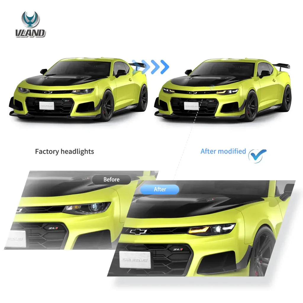 Predné LED projektorové svetlá Chevrolet Camaro (2019–2024) – Full LED